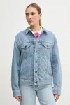 Džínová bunda Pepe Jeans BOYFRIEND JACKET modrá barva, přechodná, PL402390IA4