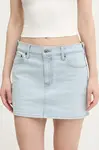 Džínová sukně Abercrombie & Fitch modrá barva, mini, KI143-5085