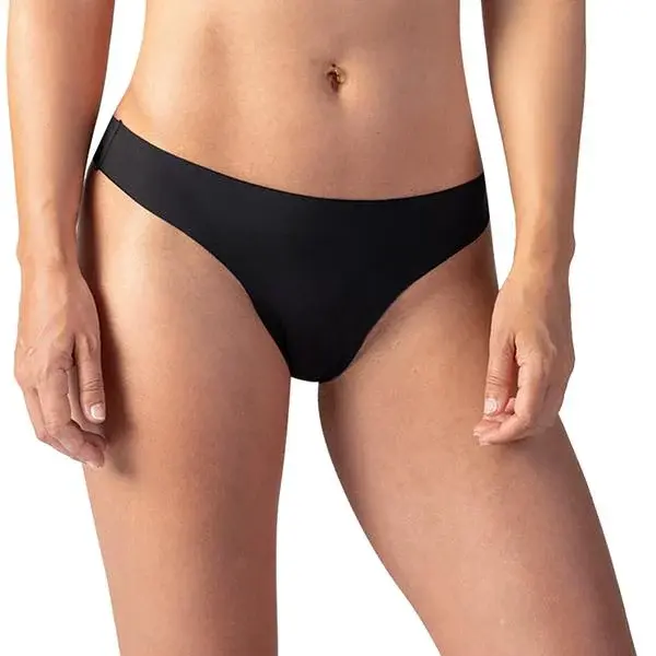 Bellinda INVISIBLE THONG - Černá bezešvá tanga