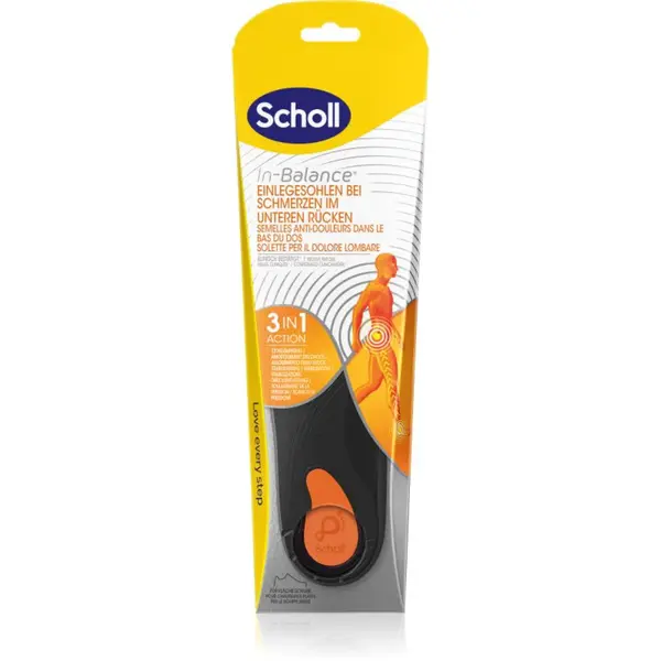 Scholl In-Balance Lower Back vložky do topánok na päty veľkosť Medium 1 pár