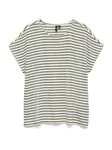VERO MODA Tričko 'VMHOLLI'  béžová / námornícka modrá