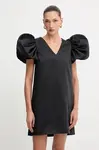 Šaty Rotate černá barva, mini, 114490100
