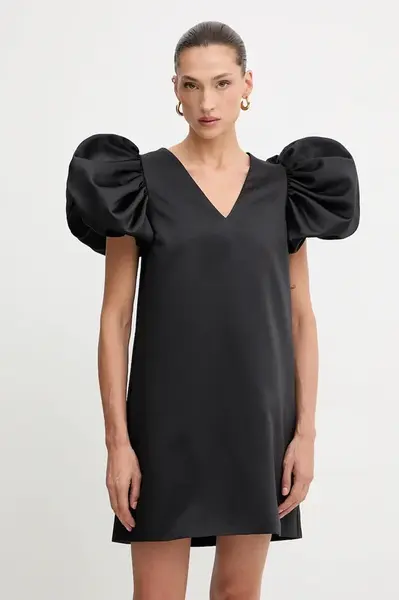 Šaty Rotate černá barva, mini, 114490100