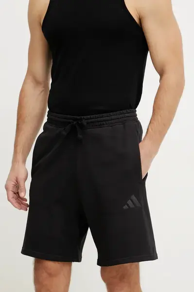 Bavlněné šortky adidas ALL SZN pánské, černá barva, IX1247