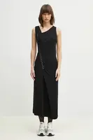 Šaty MM6 Maison Margiela černá barva, maxi, S52CT0786