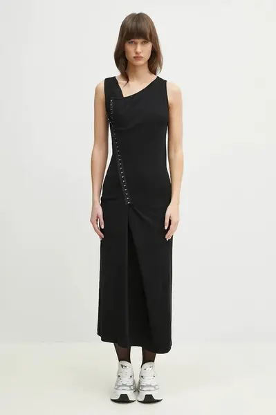 Šaty MM6 Maison Margiela černá barva, maxi, S52CT0786