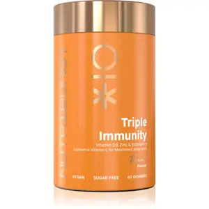 Nutriburst Advanced Triple Immunity žvýkací měkké tobolky pro podporu imunitního systému příchuť Berry 60 ks