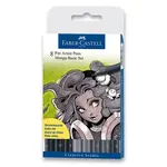 Popisovač Faber-Castell Pitt Artist Pen Manga sada 8 ks, Basic