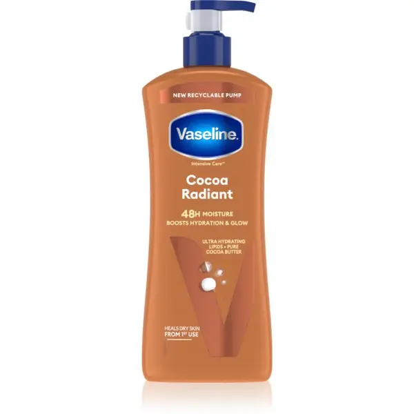 Vaseline Cocoa Radiant tělové hydratační mléko s kakaovým máslem 600 ml