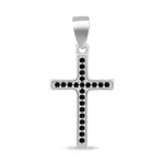 Brilio Silver Třpytivý stříbrný přívěsek křížek CRS024WBC