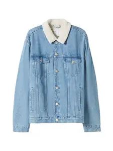 Bershka Prechodná bunda  modrá denim