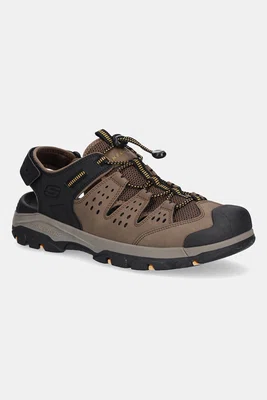 Sandály Skechers TRESMEN pánské, hnědá barva, 205113