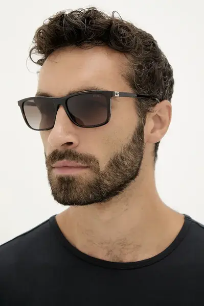 Sluneční brýle Guess pánské, hnědá barva, GU00169_5852F