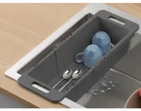 Výsuvný odkvapkávač do drezu 35-52 cm, šedý%