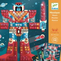 Vesmírni bojovníci (mozaika s dielikmi s metalickým leskom)