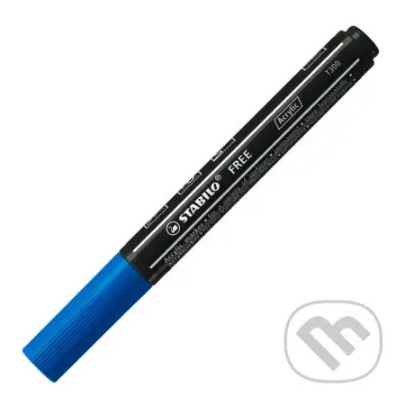 STABILO FREE Acrylic - T300 Okrúhly hrot 2-3mm - tmavomodrá