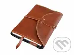 Kožený variabilní obal na knihy Nýty XL Měděný