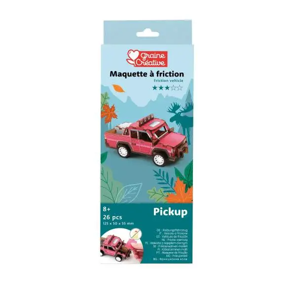 GRAINE CREATIVE Dřevěný 3D model Pick up truck