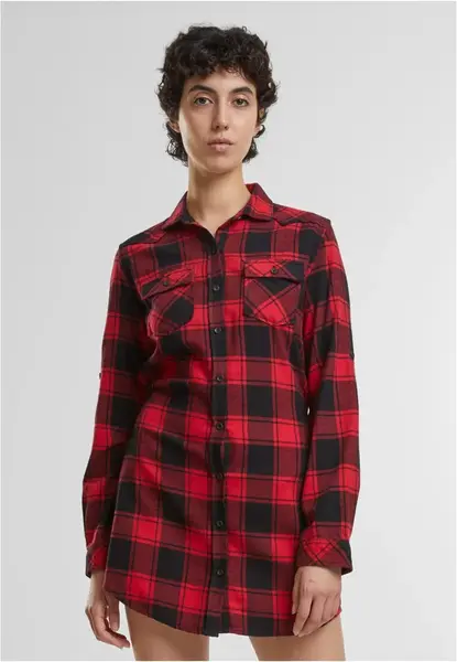 Dámská dlouhá košile Lucy červeno/černá