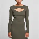 Dámské šaty Cut Out olivové