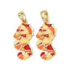 Sea Animals Brass Enamel Pendants