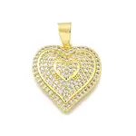 Brass Micro Pave Cubic Zirconia Pendants