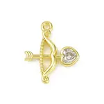 Brass Pave Clear Cubic Zirconia Pendants