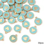 30Pcs Alloy Enamel Charms