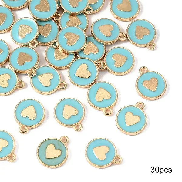 30Pcs Alloy Enamel Charms