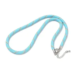 Ployester Core-Wrapped Round Cord Necklace Making