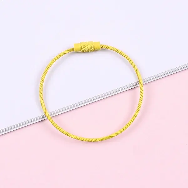 Spray Painted Steel Wire Cable Keychains