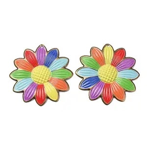 Rainbow Color Printed Iron Pendants