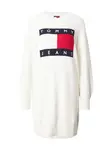 Tommy Jeans Pletené šaty  námornícka modrá / červená / biela