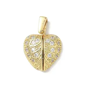 Brass Micro Pave Cubic Zirconia Pendants