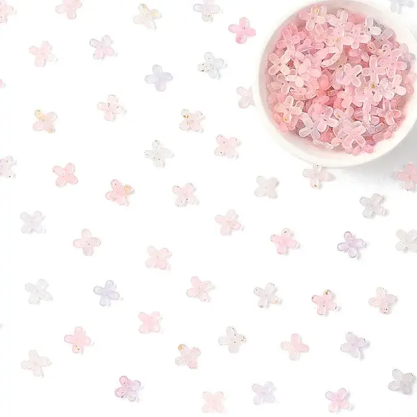 50G Metal Enlaced Acrylic Bead Caps