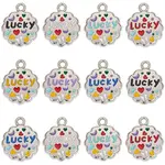 50Pcs Alloy Enamel Pendants