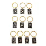 10Pcs Alloy Enamel Keychains