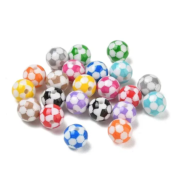 Sports Opaque Acrylic Beads