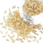 Transparent Colours Luster Glass Bugle Beads