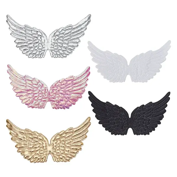 20Pcs 5 Colors Polyester Thread Iron on/Sew On Patches