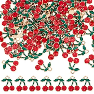90Pcs Alloy Enamel Pendants