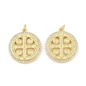Brass Micro Pave Cubic Zirconia Pendants