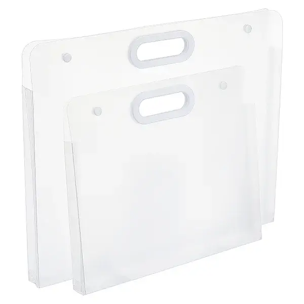 2Pcs 2 Styles PP Plastic Documents Pockets