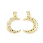 Brass Micro Pave Cubic Zirconia Pendants