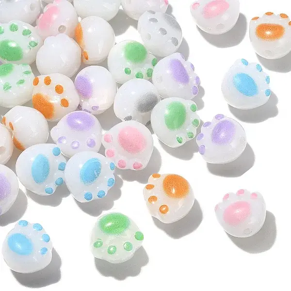 100Pcs Opaque Acrylic Beads