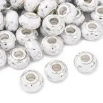 Opaque Resin Rondelle European Beads