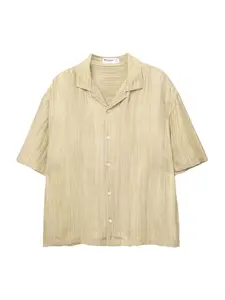 Pull&Bear Košeľa  béžová / žltohnedá / kaki
