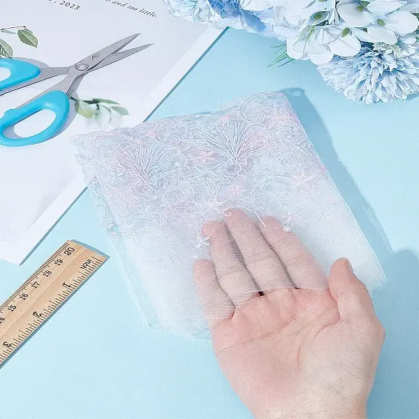 1 Yard Polyester Embroidery Shell Lace Ribbon