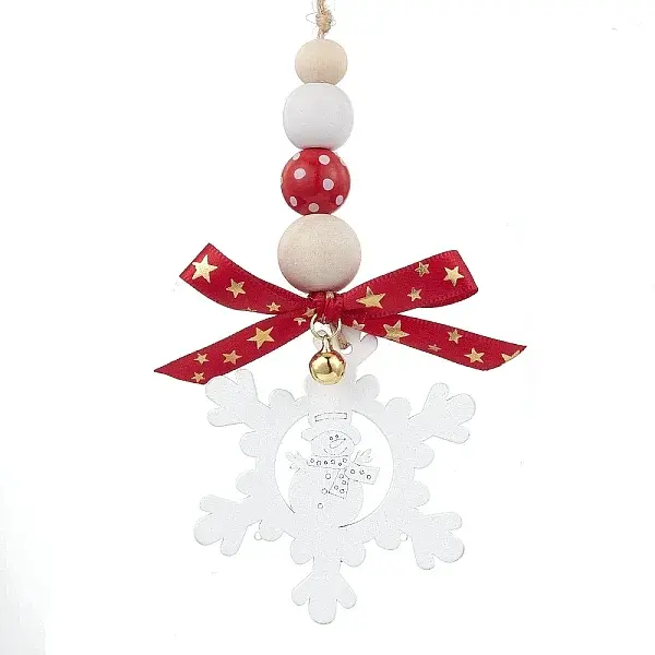 Christmas Snowflake Wood Pendant Decorations