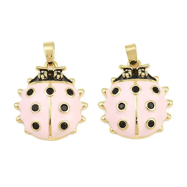 Brass Micro Pave Cubic Zirconia Pendants